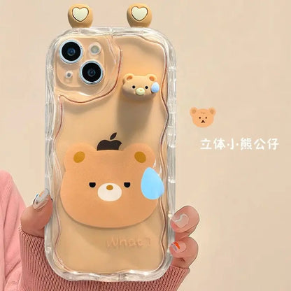 Transparent Cute 3D WHAT? Cover - ThePhoneCart