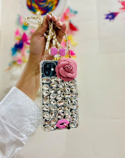 Studded Rose Sling Case - ThePhoneCart