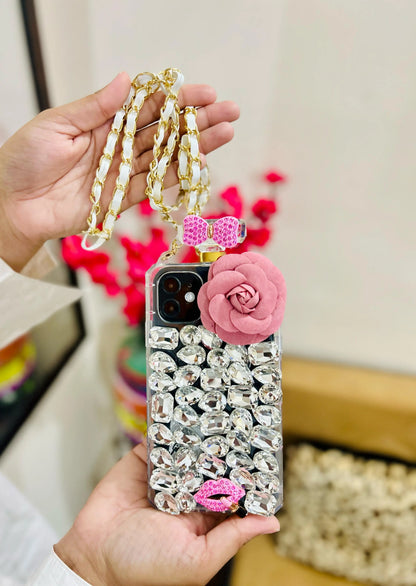 Studded Rose Sling Case - ThePhoneCart
