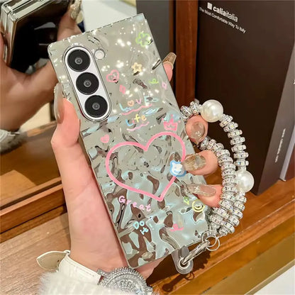 3D Wavy Spiral Charm Samsung Fold Case - ThePhoneCart