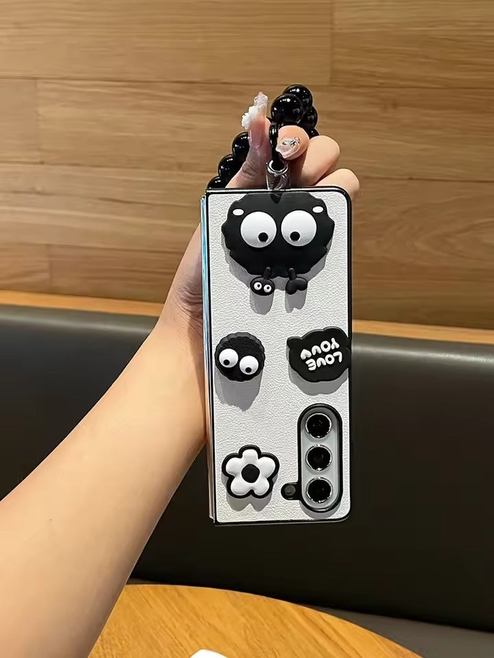 GOGO Black & White Samsung Fold Case - ThePhoneCart