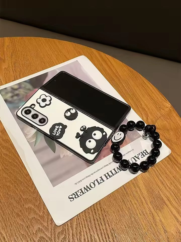 GOGO Black & White Samsung Fold Case - ThePhoneCart