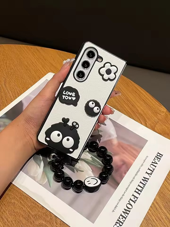 GOGO Black & White Samsung Fold Case - ThePhoneCart