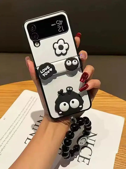 GOGO Black & White Samsung Flip Case - ThePhoneCart