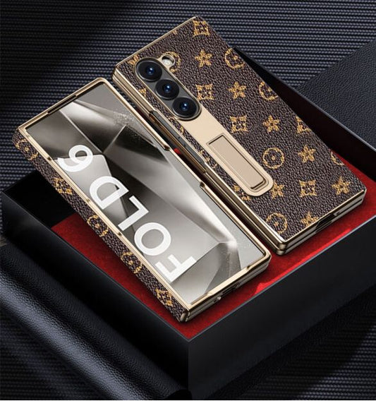 Luxury LV leather Samsung Fold Case (Prepaid Only)