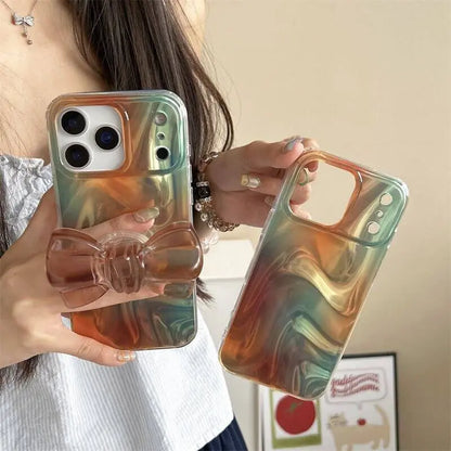 Silky Sunset with Bow Stand iPhone Cover ThePhoneCart