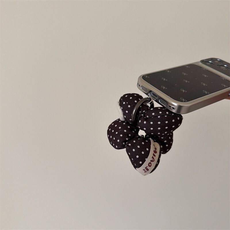 Black Bow iPhone Cover with Bear Charm