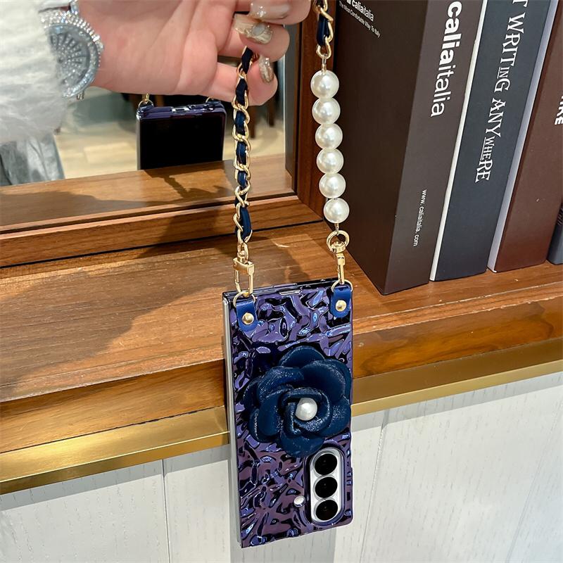 Royal Camellia Pearl Drop Flip-Fold Covers ThePhoneCart