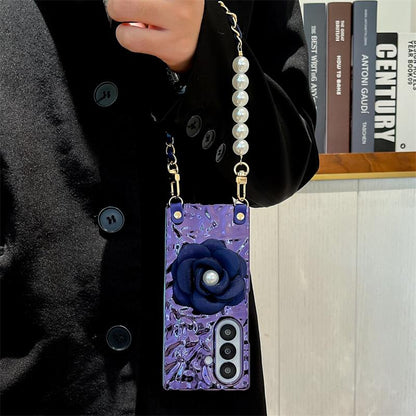 Royal Camellia Pearl Drop Flip-Fold Covers ThePhoneCart