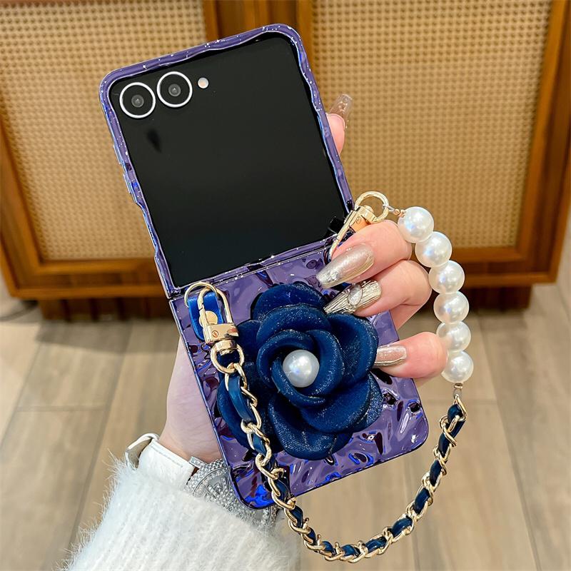 Royal Camellia Pearl Drop Flip-Fold Covers ThePhoneCart