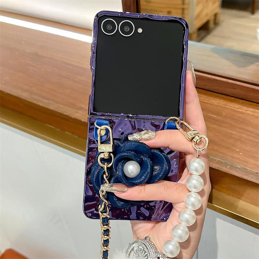 Royal Camellia Pearl Drop Flip-Fold Covers ThePhoneCart