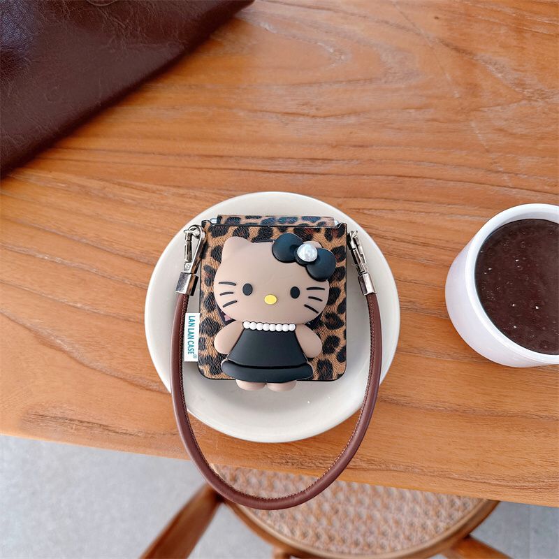 Leopard Print 3D Cat Samsung Flip Case ThePhoneCart