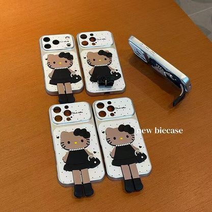 Chic Parisian Kitten 3D Hanging-Leg iPhone Case