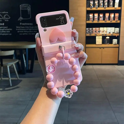 Cute Heart Samsung Flip Case - ThePhoneCart