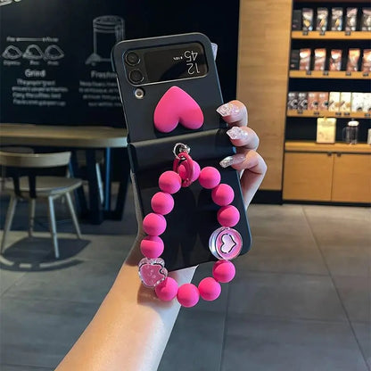 Cute Heart Samsung Flip Case - ThePhoneCart