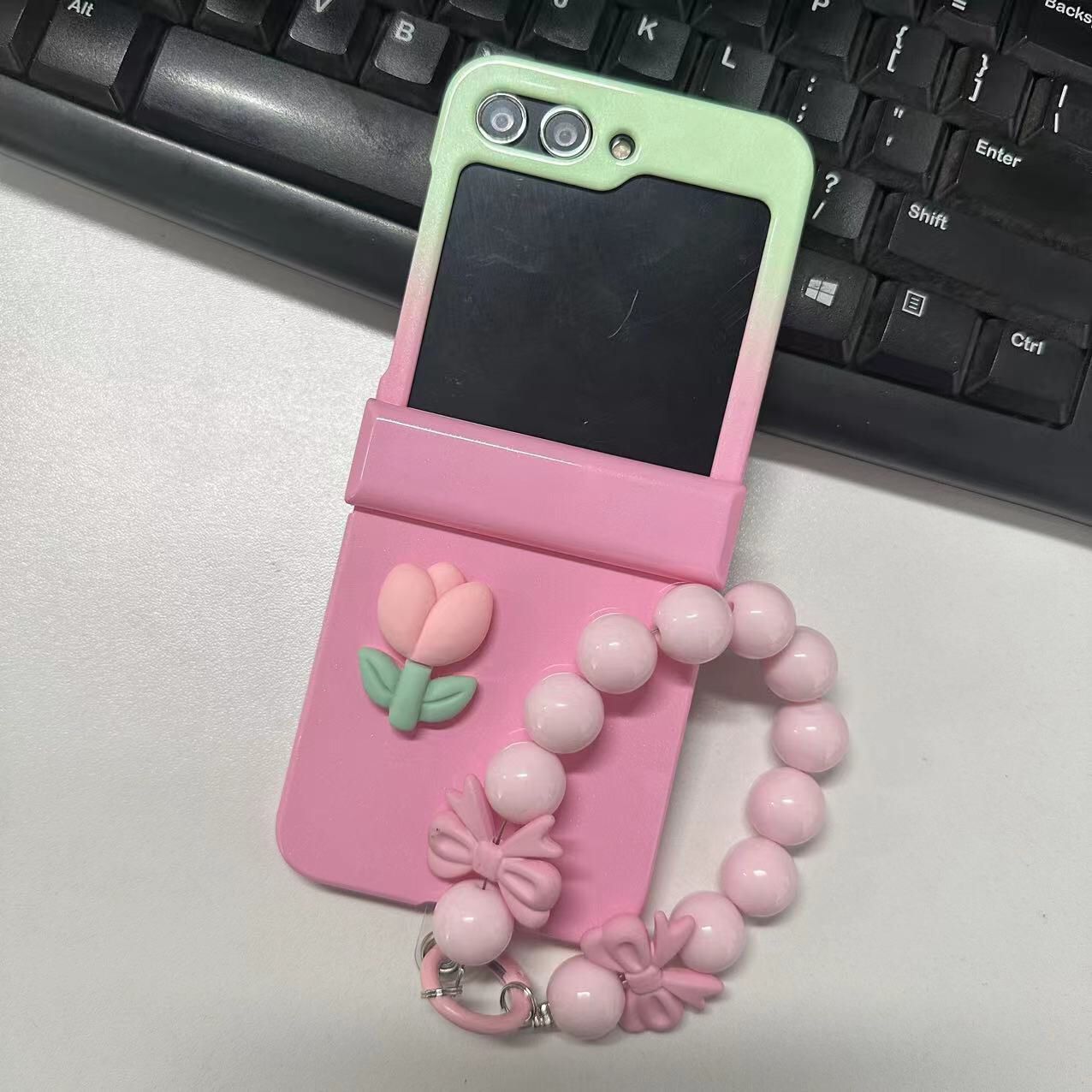 Gradient Pink Flower Samsung Case