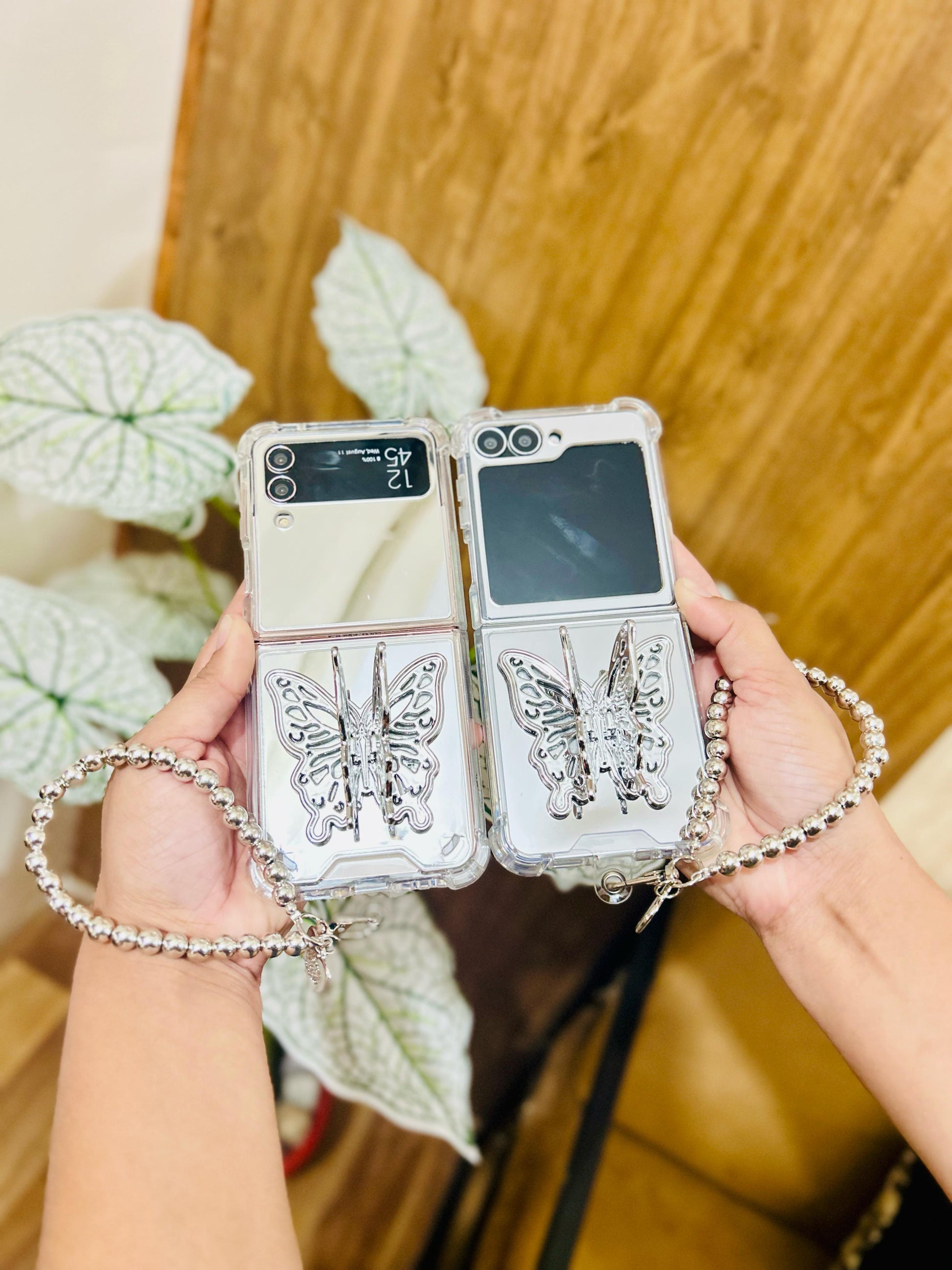 Silver 3D Butterfly Samsung Case - ThePhoneCart