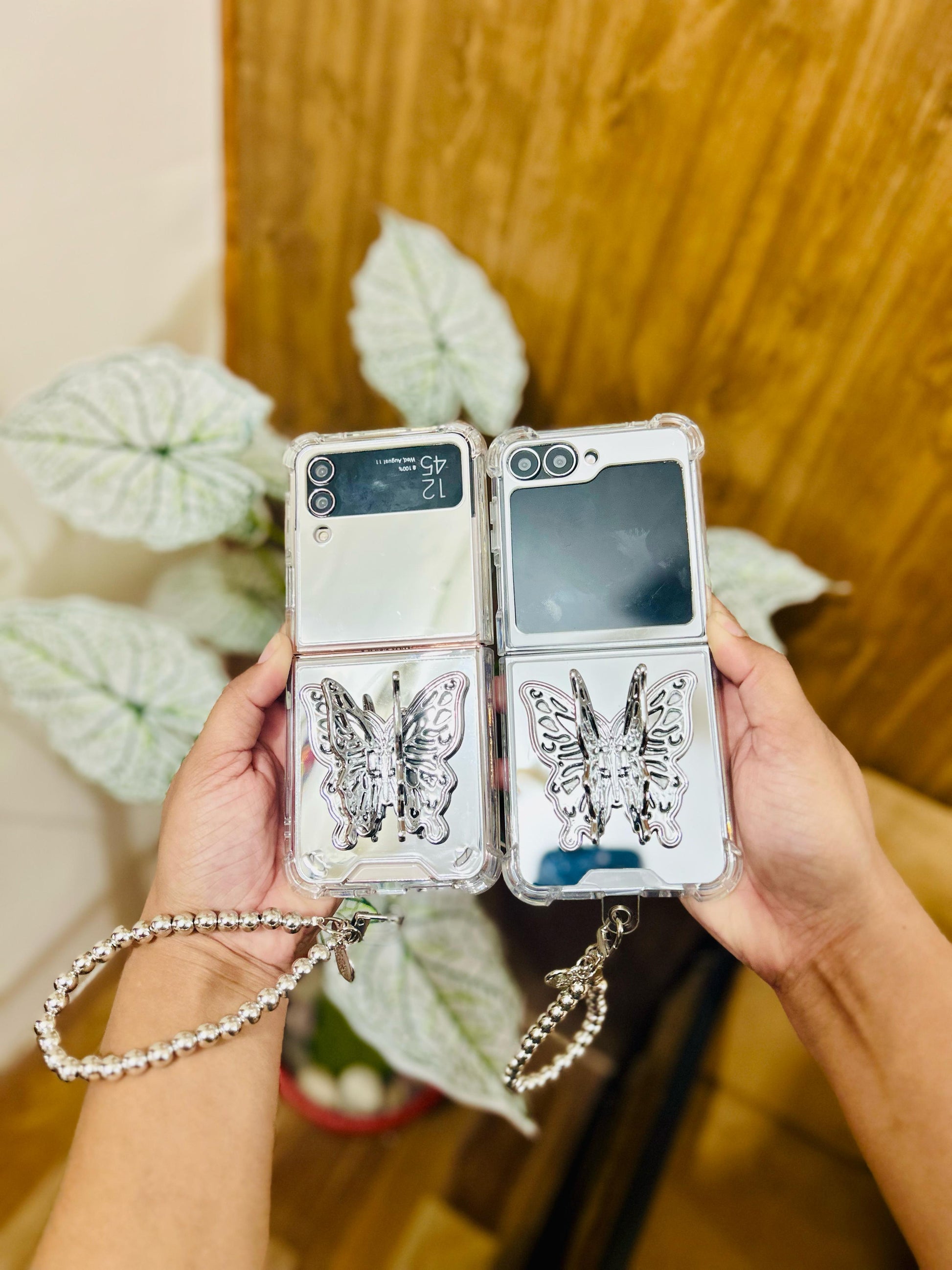 Silver 3D Butterfly Samsung Case - ThePhoneCart
