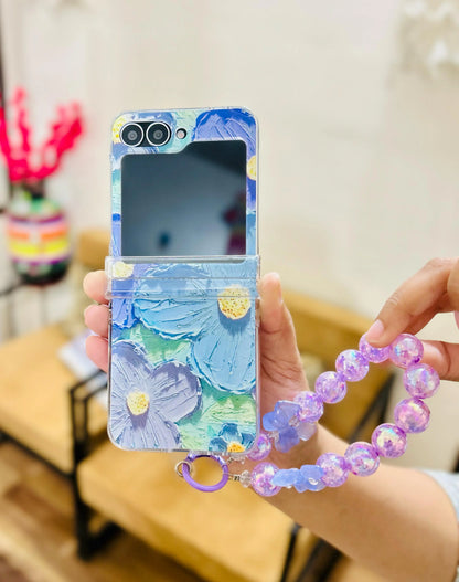 Floral Oil Paint Samsung Flip Case - ThePhoneCart