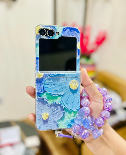 Floral Oil Paint Samsung Flip Case - ThePhoneCart