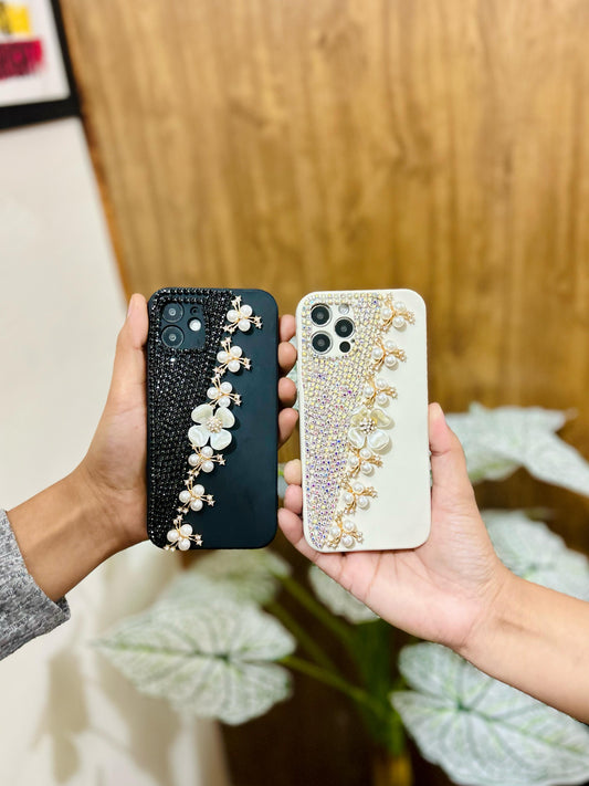 Royal Pearl Floral Diamond Case - ThePhoneCart