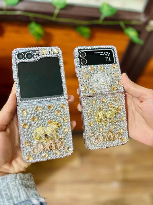 Luxury Stunning Crystal Handmade Samsung Flip Case - ThePhoneCart