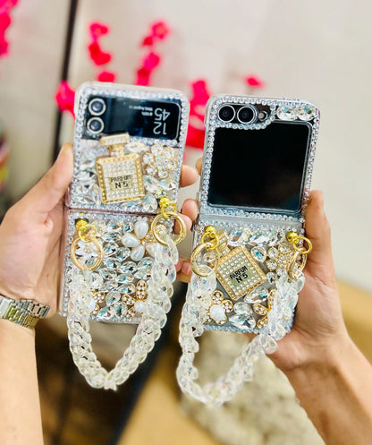 Rhinestone Crystal Samsung Flip Case - ThePhoneCart