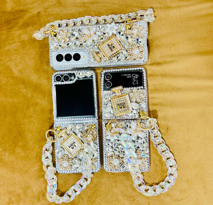 Rhinestone Crystal Samsung Flip Case - ThePhoneCart