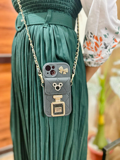 Luxury Pocket Chain iPhone Cover - ThePhoneCart