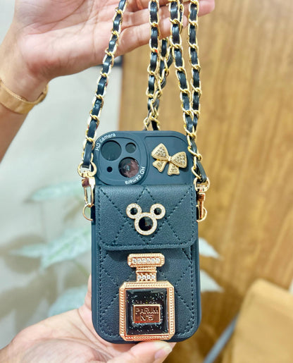 Luxury Pocket Chain iPhone Cover - ThePhoneCart