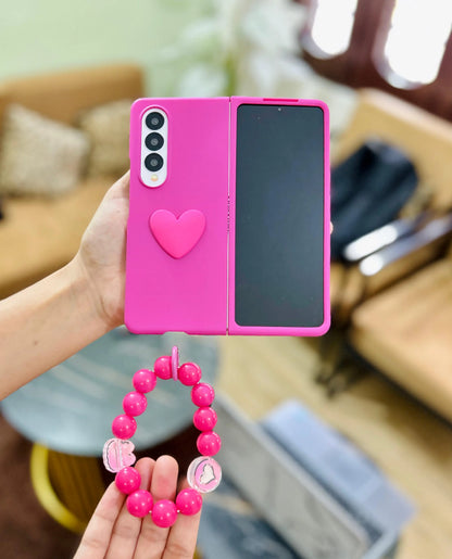 Cute Heart Samsung Fold Case - ThePhoneCart
