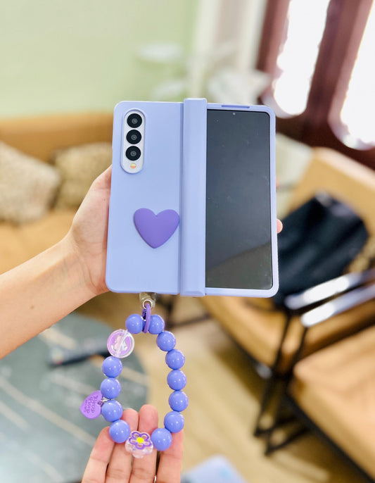 Cute Heart Samsung Fold Case - ThePhoneCart