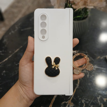 Black Bunny Samsung Flip Fold Cover