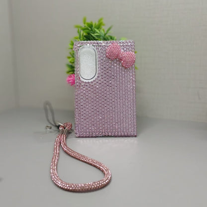 Sparkling Diamond Bow Samsung Flip Fold Cover