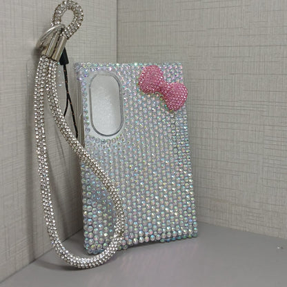 Sparkling Diamond Bow Samsung Flip Fold Cover