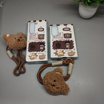 3D Caffenut Bear Samsung Flip Fold Cover