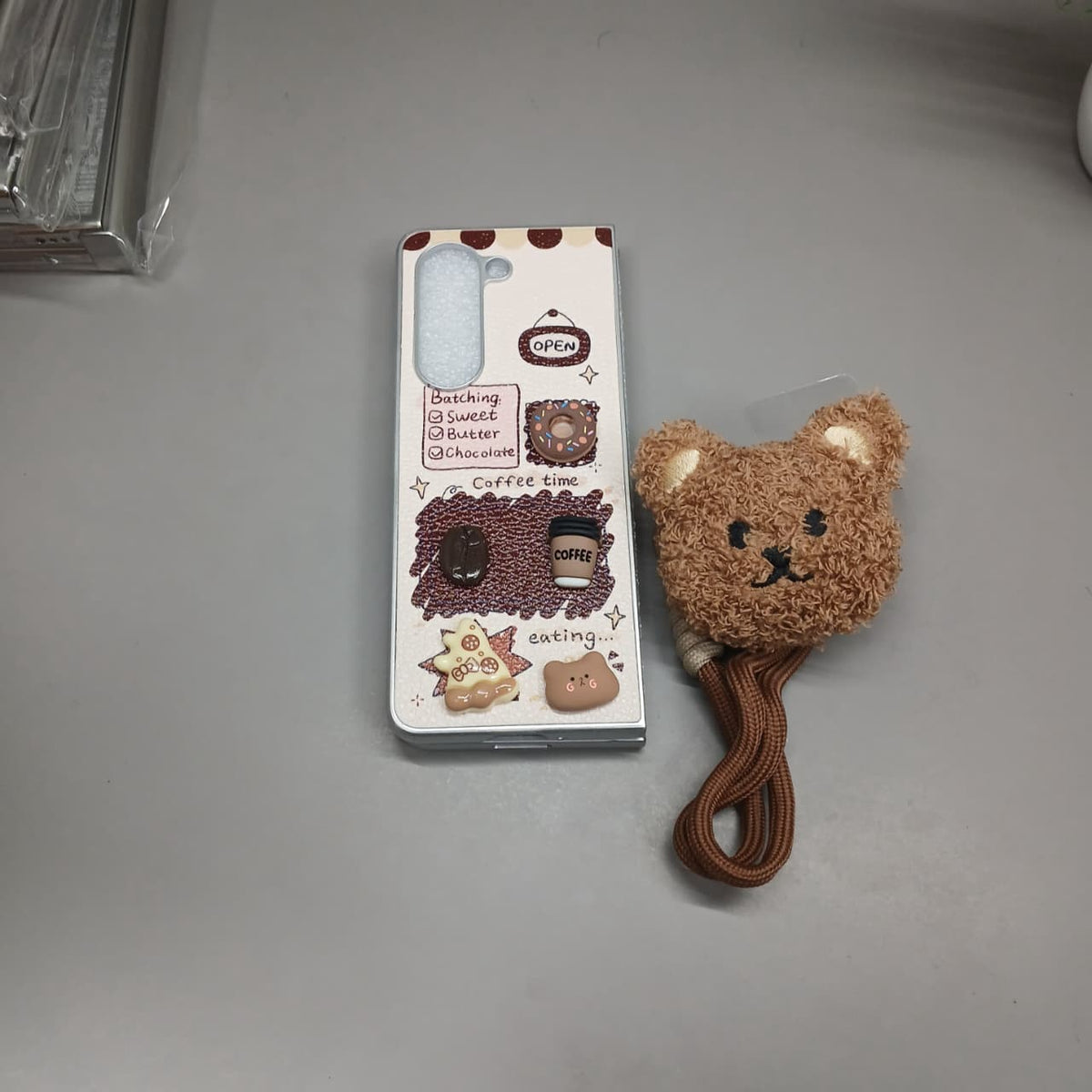 3D Caffenut Bear Samsung Flip Fold Cover