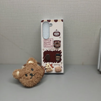 3D Caffenut Bear Samsung Flip Fold Cover