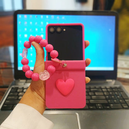 Cute Heart Samsung Flip Cover