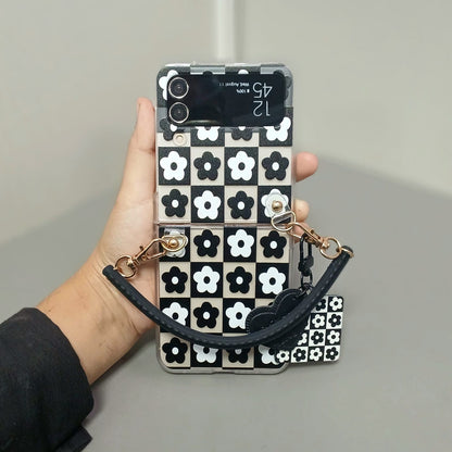 Floral Chess Samsung Flip Cover