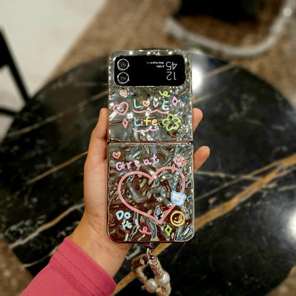 3D Wavy Spiral Charm Samsung Flip Cover