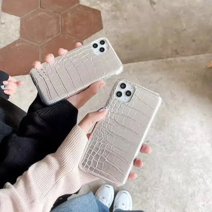 Silver Croc Case - ThePhoneCart