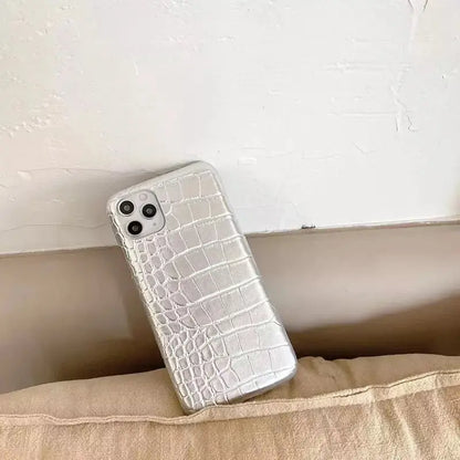 Silver Croc Case - ThePhoneCart