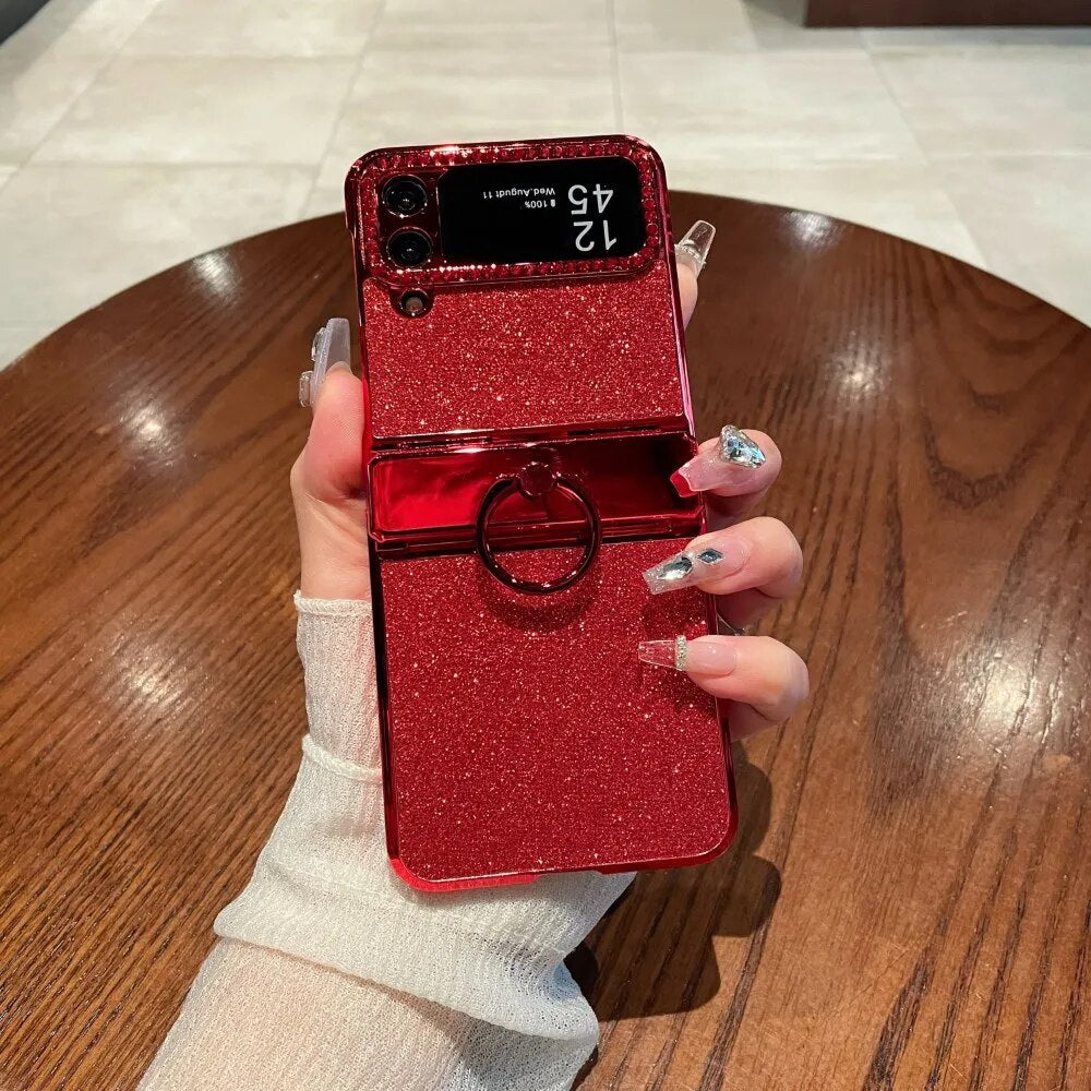 Red Glitter Bling Samsung Case