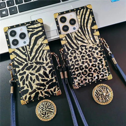 Luxury Gold Leopard Case For Samsung with Ring Holder - ThePhoneCart